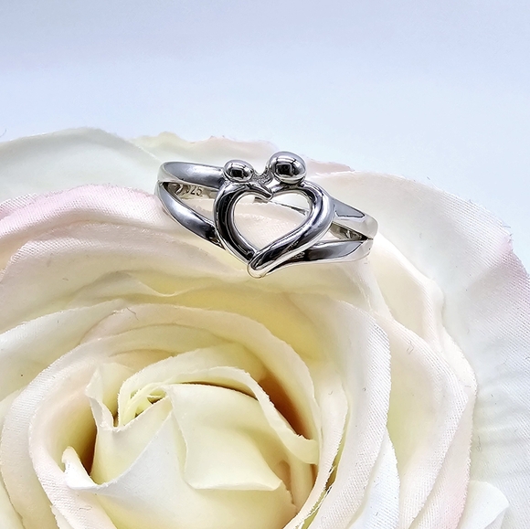 ♥️ MAMA'S LOVE STERLING SILVER RING - Picture 4 of 4